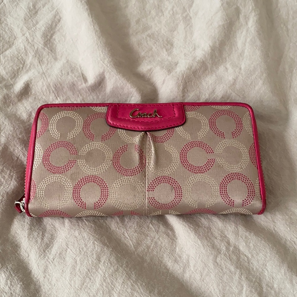 Pink cute Coach wallet